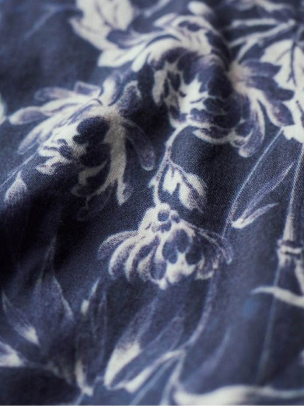 Peruvian Connection Bali Pima Cotton Blend Floral Long Sleeve Top - Picture 5 of 12